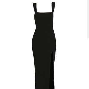 Tall square neck side split maxi dress